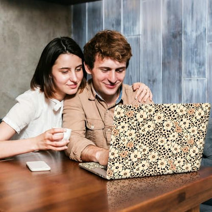 Universal Laptop Skin Sticker Decal, Compatible with MacBook HP Dell Lenovo 12"-15.6", Reusable Vinyl Notebook Cover 3PCS Set, High-Recognition Film-Leopard Print Florals - color: Leopard Print Florals