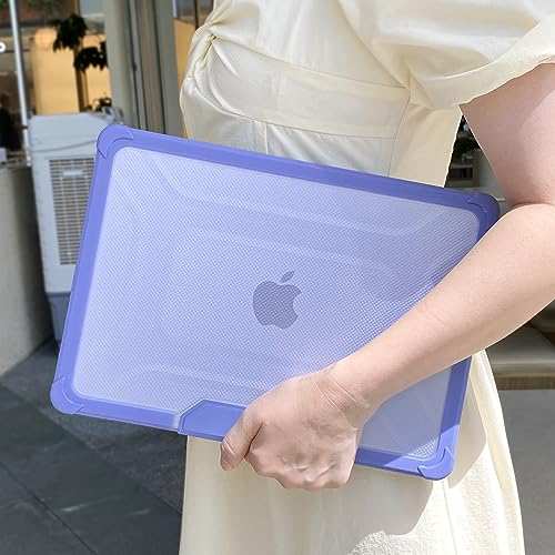 MEEgoodo Case for MacBook Air 15 inch 2026 2025 2024 2023, Case Fit Model (A3448/A3241/A3114/A2941) with M5/M4/M3/M2 Chip, Laptop Hard Shell with Heavy Duty Rugged Shockproof, Sky Blue XK - color: Sky Blue XK