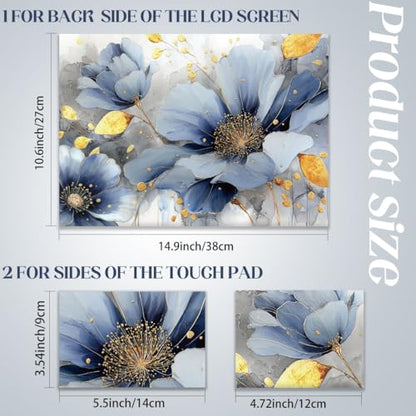 SUPERDANT Laptop Skin Sticker Flower Laptop Decals Personalized Universal Notebook Computer Wrap Vinyl Skin Stickers Cover Art Decal Removable 12-15.6 Inch Waterproof Scratch-Resistant Gifts - style: Flower