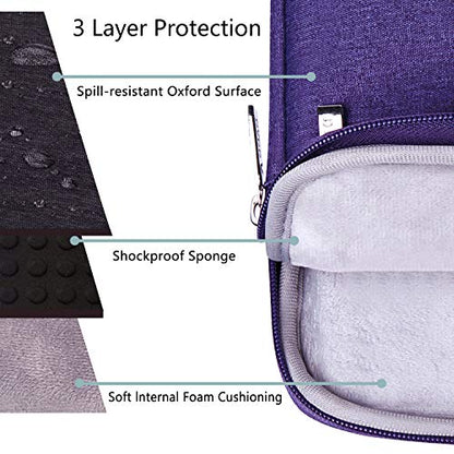 Voova Laptop Sleeve Carrying Case 13 13.6 Inch Compatible with MacBook Air 13 M1/M2/M3/M4, MacBook Pro 13/14, IPad Pro 13, Waterproof Slim Computer Cover Bag, Purple - color: Purple, size: 12.6-13.6 Inch
