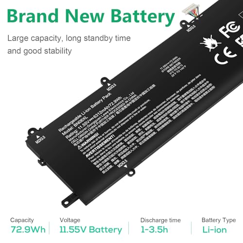 BN06XL L68299-005 Battery for HP Spectre X360 BN06XL 15 15-eb000 15-eb0xxx 15-eb1xxx 15-EB0053DX 15-EB0043DX 15-EB1043DX 15T-EB000 15T-EB100 15T-EB 15-EB Series BNO6XL BN06072XL L68235-1C1 11.55V - size: BN06XL 14.17 4.33 1.02