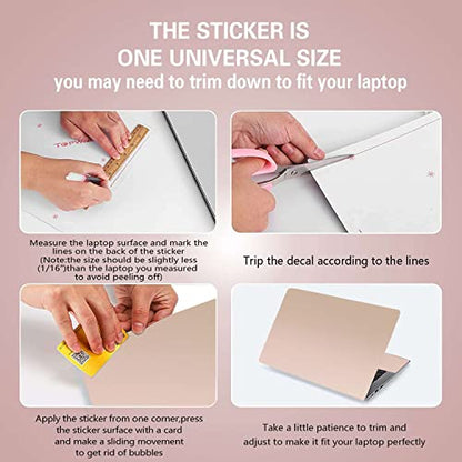 Laptop Skin Sticker Decal 15-15.6 Inches, Universal Reusable Vinyl Sticker for 12.1 13 13.3 14 15.4 Inches Netbook/Notebook PC, Waterproof & Scratch-Resistant (Light Camel) - color: Light Camel