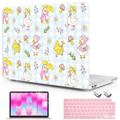 Compatible with MacBook Neo 13 inch (2026 Release A3404) (A18 Pro) with Liquid Retina Display, Printed Slim Protective Case with Screen Protector & Keybaord Cover, Cartoon Duck - color: Cartoon Duck