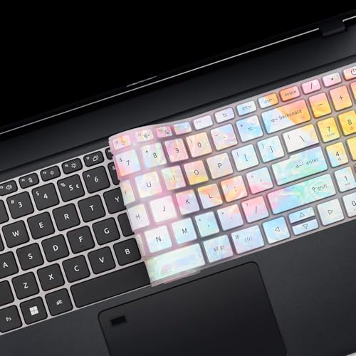 Keyboard Cover for Acer Aspire 3 A315-24P-R7VH A315-24PT A315-510, Aspire 5 A515-58GM/58M/58MT/58PT A515-57G A515-57G-58R7/53T2/56UV/51WN A515-57-73L5/75RH 15.6" (Not Fit A515-46~A515-56)-Dazzle - color: Color
