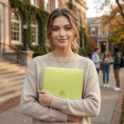 Batianda CrystalMist Case for MacBook Neo 13 Inch 2026, Frosted Citrus | 4-in-1 Bundle Official Color Matched, Frosted Translucent Shell, Anti-Fingerprint Matte Finish, Slim Lightweight Protection - color: Matte Citrus
