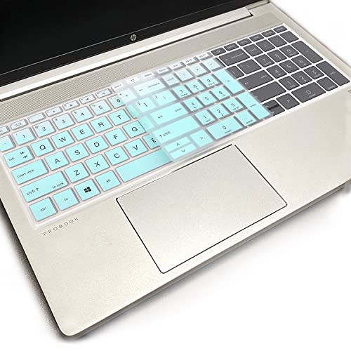 Keyboard Cover for 15.6 inch HP ProBook 450 G8 G9 G10/ 455 G8 G9 G10/ 650 G8/HP Zbook Power G8 G9, New HP ProBook 15.6 inch Laptop Keyboard Skin(NOT fit HP ProBook 450/455/650 G6 G7)-MintGreen - color: MintGreen