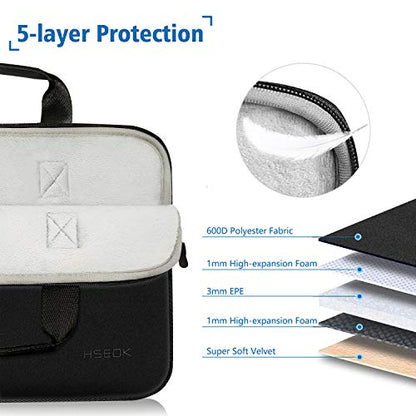 Hseok Laptop Sleeve 13.3-14 inch Case with Small Pouch, Neoprene Computer Bag Compatible with MacBook Neo/Pro 14 M5/M4/M3/M2/M1, Mac Air/Pro 13.3, XPS 14 and Most 13-14 inch Notebooks,B02K01 - color: B02k01, size: 13"-14"