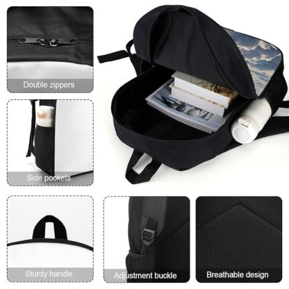Laptop Backpack with Pocket, Large, Adjustable 17 Inch Bag, Waterproof | Airplane Computer Bag for Work, Breathable, Expandable Backpack for Women Men, Portable