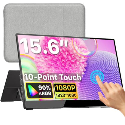 kksmart Portable Monitor for Laptop MacBook Surface PC Xbox PS5, Travel Monitor Second Screen for Laptop, HDMI USB-C VESA Compatible Built-in Speaker, 15.6inches - size: 15.6inches