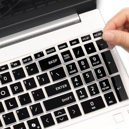 Keyboard Cover for 2026 2025 2024 HP 15.6 inch Laptop 15-fc 15-fd Series, HP 15z-fc000/fc100 15t-fd100 15t-fd000 15-fd0123dx 15-fd0127dx 15-fd0125dx 15-fc0146dx 15-fc0057wm fd0023dx fd0083wm fc0093dx - color: Black