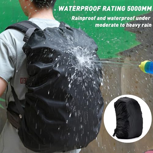 17 Inch Laptop Backpack for Travel with Backpack Rain Cover College Backpack for Men Laptop Bag with USB Charging Port,Black - color: Black With Rain Cover