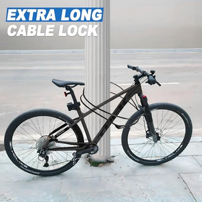 Long Cable Lock, Extra Long Straight Bike Lock (3ft to 25ft) with Resettable Combination, Kayak Locks, Unique Thin end Cable Locks Suitable Kayak, Scooter, Paddle Boards, Canoe, Jet Ski - size: 3 Ft Long, 10 mm Thick