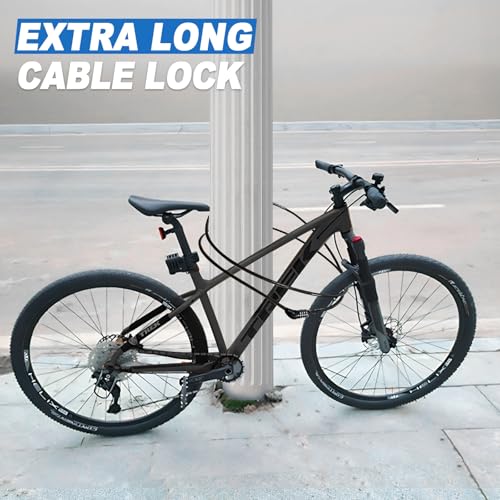 Long Cable Lock, Extra Long Straight Bike Lock (3ft to 25ft) with Resettable Combination, Kayak Locks, Unique Thin end Cable Locks Suitable Kayak, Scooter, Paddle Boards, Canoe, Jet Ski - size: 6 Ft Long, 10 mm Thick
