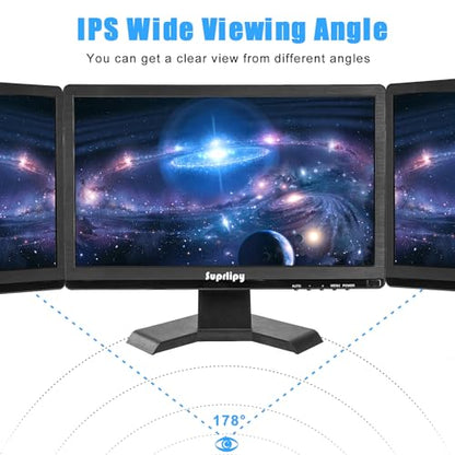 15.6 inch FHD Small IPS Monitor LCD Display Screen 1920x1080 60Hz 16:9 with BNC VGA AV Input Built-in Lounspeakers for CCTV Security Camera DVR PC RasPi - color: 15.6 Inch 1920x1080