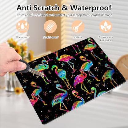 Laptop Skin Sticker Decal 15.6 Inch,12 13 13.3 14 15 15.6 in Laptop Netbook Skins for Notebook,Art Decal Removable Waterproof Scratch Resistant,Universal Vinyl Cover,Glitter Flamingo - color: Glitter Flamingo