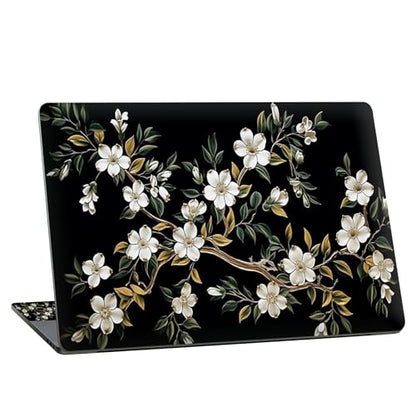 Universal Laptop Skin Sticker with 2 Wrist Pad Skins, Waterproof Scratch Resistant Vinyl Laptop Cover Decal, Cut to Fit for 11–15.6 Inch MacBook HP Dell Lenovo, Jasmine - color: Jasmine