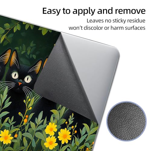 Universal Laptop Skin Sticker Decal, 12"-15.6" Aesthetic Vinyl Wrap, Black Cats Garden Waterproof Notebook Cover Art Protector for MacBook HP Dell Lenovo, Fits 13" 14" 15" 15.6" - color: Black Cats Garden
