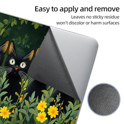 Universal Laptop Skin Sticker Decal, 12"-15.6" Aesthetic Vinyl Wrap, Black Cats Garden Waterproof Notebook Cover Art Protector for MacBook HP Dell Lenovo, Fits 13" 14" 15" 15.6" - color: Black Cats Garden