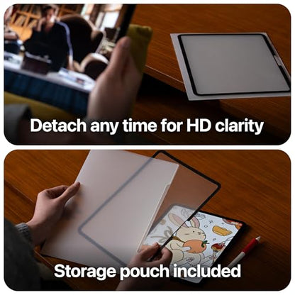 GhostPaper Air Premium Detachable Paper Feel Writing Sketching Surface Screen Protector, Air-ttach Nano Suction Mounting, Compatible with 8.3" iPad Mini 6th Gen (2021), iPad Mini A17 Pro (2024) - size: iPad Mini 8.3" (2021+)