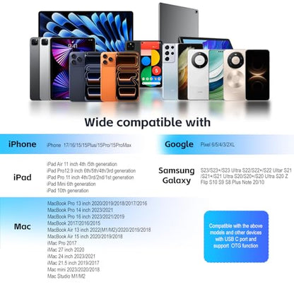 SD Card Reader for iPhone USB C,3 in 1 Memory Micro Sd Card Reader USB C with Dual Slots,Camera Adapter to iPhone Compatibletype-C Laptop,Usbc Sd Card Reader Camera, Android, MacBook Pro/Air,Laptop.