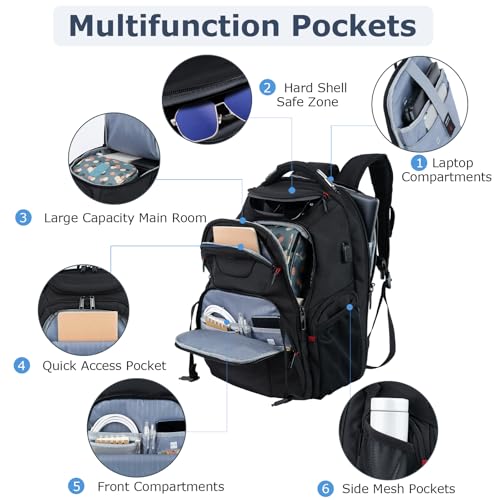 VANKEAN 17.3'' Travel Laptop Backpack - style: Classic