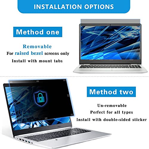 Laptop Privacy Screen 14 in, FILMEXT Privacy Protection Filter for Laptop 14"Asus/ 14"Acer/14"HP/14"Dell/14"Toshiba 16:9, Anti-Spy,Anti-Glare,Blocks 99% UV & Blue Light -Matte Privacy Screen Protector
