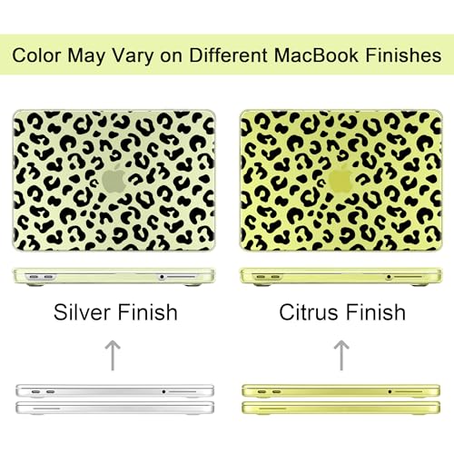for MacBook Neo 13 inch Case 2026 (Model A3404), Artistic Leopard Pattern Ultra Slim Frosted Matte Hard Shell, Anti-Scratch & Fingerprint Resistant Cover, Leopard Citrus - color: Leopard Citrus