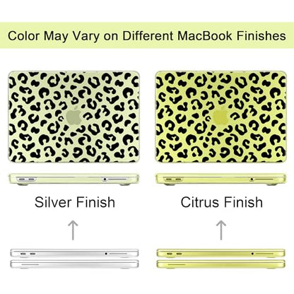 for MacBook Neo 13 inch Case 2026 (Model A3404), Artistic Leopard Pattern Ultra Slim Frosted Matte Hard Shell, Anti-Scratch & Fingerprint Resistant Cover, Leopard Citrus - color: Leopard Citrus