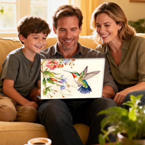 Universal Laptop Skin Sticker Decal for 11.6”12" 13" 13.3" 14" 15" 15.4" 15.6" Reusable Waterproof Scratch-Scratch Resistant Protective Vinyl Laptop Notebook Skin Stickers - Hummingbird Flower - color: Hummingbird Flower