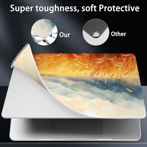 for 2026 MacBook Air 13-inch Laptop Case M5 2026 M4 2025 M3 2024 M2 2022 Release Model A3449 A3240 A3113 A2681, Hard Shell Cover for MacBook Air 13.6 inch, Wheat Field - color: Wheat Field
