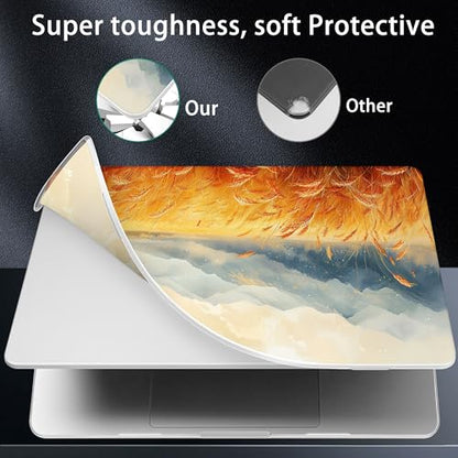 for 2026 MacBook Air 13-inch Laptop Case M5 2026 M4 2025 M3 2024 M2 2022 Release Model A3449 A3240 A3113 A2681, Hard Shell Cover for MacBook Air 13.6 inch, Wheat Field - color: Wheat Field