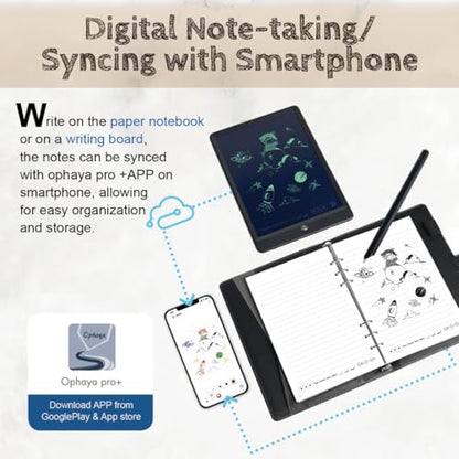 Ophaya Digital Smart Pen Smart Notebook and Board Writing Set for Note Taking | Gifts for Adults Women Men Coworkers Teachers Students Friends | Sync Paper Notes to Phone Instantly | Convert to Text - size: 3in1 set