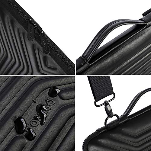 DOMISO 17.3 Inch Laptop Carrying Case, Shockproof Waterproof EVA Sleeve with Strap Protective Bag for 17-17.3" Gaming Laptops, Dell, HP, Acer, MSI, Lenovo, Black - color: Black-with Strap, size: 17 - 17.3 Inch