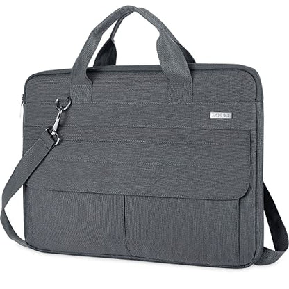 LANDICI Laptop Bag Case 13 14 inch with Shoulder Strap, Slim Waterproof Computer Sleeve Cover Compatible with MacBook Air 13/13.6 M1 M2 M3 M4, MacBook Pro 13/14, Chromebook 14, Grey - color: Grey, size: 13-13.5 Inch