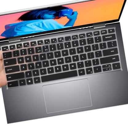 Keyboard Cover for 14" Dell Inspiron 14 5410 5415 5418 5420 5425 5430 7415 7420 7425 7430/13.3" Inspiron 13 5310 5320/16" Inspiron 16 5635 5630 5620 5625 7635 7620/Dell Latitude 3320 3420-Black - color: Black