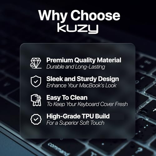 Clear Premium MacBook Pro Keyboard Cover 14"/16" 2026-2023 M5-M1 Pro/Max - MacBook Air 13/15" Keyboard Cover- A3240 A3241 A3401 A3403 A3114 A3113 - US Layout TPU, Clear - color: Clear
