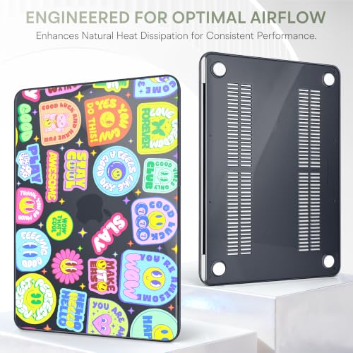 Compatible with MacBook Neo 13 inch (2026 Release A3404) (A18 Pro) with Liquid Retina Display, Printed Slim Protective Case with Screen Protector & Keybaord Cover, Cartoon Stickers - color: Cartoon stickers