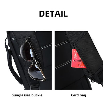 Business Laptop Backpack with USB Charging Port, Water Repellent, Black, Large - color: Black