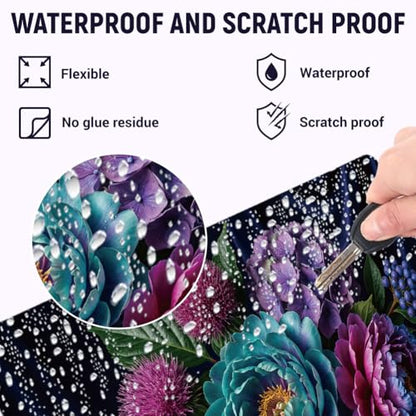 3pcs Laptop Decal Sticker Skin Cover 11.6" 12" 13" 13.3" 14" 15" 15.4" 15.6" inch Computer Vinyl Skin Stickers Waterproof Art Protector(Dark Flower Photography) - style: dark flowers