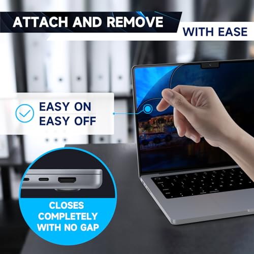 Yamaya Laptop Privacy Screen 13.6 Inch (2022-2024, M2, M3), Removable Laptop Screen Privacy Shield for Mac 13.6Inch.