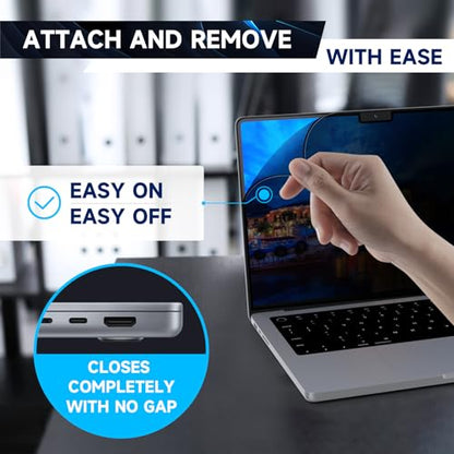 Yamaya Laptop Privacy Screen 13.6 Inch (2022-2024, M2, M3), Removable Laptop Screen Privacy Shield for Mac 13.6Inch.