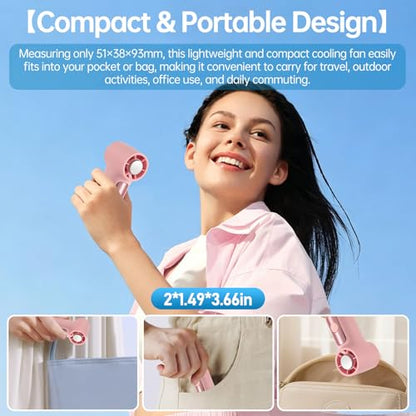 Portable Fan with Ice Cooling Plate,18000RPM High-Speed Rechargeable Mini Clip-on Fan with LED Display, Powerful Personal Fan for Travel, Outdoor & Office