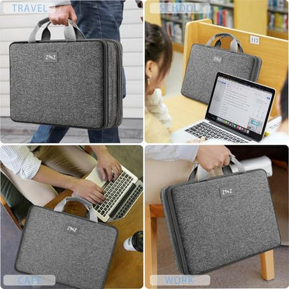 ZINZ Expandable Laptop Case 15.6 Inch Sleeve, Protective Carrying Case Compatible with MacBook Neo 16", MacBook Pro 16"/15.4", Dell XPS 16" and Most 15" 15.6" 16" Notebook，MG01Y01 - color: Mg01y01, size: 15-16"