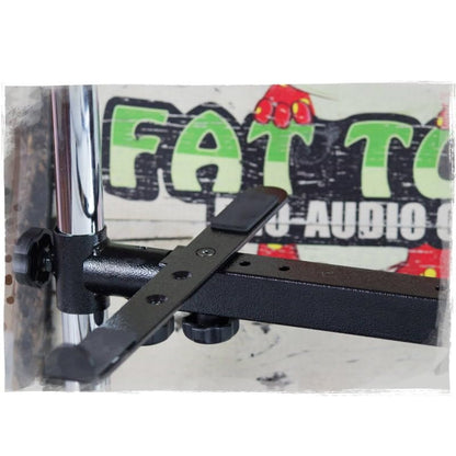 Fat Toad Double DJ Laptop Stand (Table-Top PRO Edition) – 2 Tier Portable PC Computer Equipment Rack with Support Mounts for Music Studio Mixers, Controllers, Monitors & Disc Jockey Booth Gear