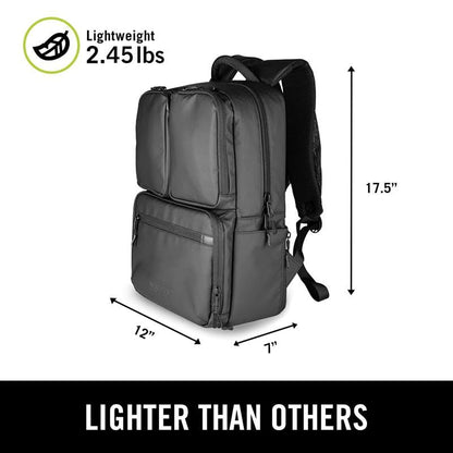 The Kenneth Cole REACTION Ryder 17-Inch Coated Polyester Travel Laptop Backpack Bag, Black - style: Backpack