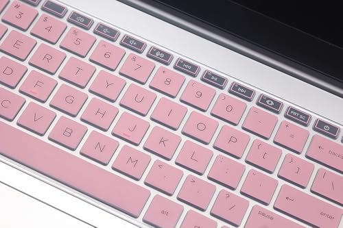 Silicone Keyboard Skin Cover Compatible for HP OmniBook 5 AI 16" 16-ag 16-af 16-ba 16-bc 16z-ag100 16z-bc100 Series Laptop 16-af1037nr 16-bc1047nr (NOT for OmniBook 5 16-fb/cf 14-he/fp Series) (Pink) - color: Pink