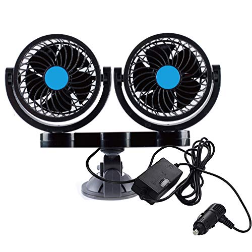 PME 12V Dual-Head Powerful Auto Fan (suction cup)