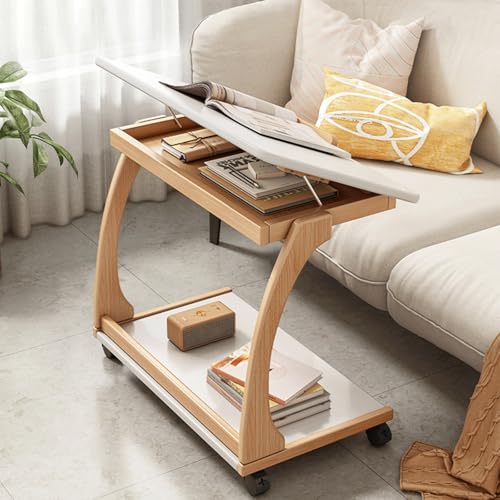 Office Small Computer Desk，Gaming desks，Study Table，Craft Tables ，Height Adjustable,Reversible，with Storage ，for Small Space, Study Writing Table PC Desks(Natural,60 * 40cm(24 * 16in)) - color: Natural, size: 60*40cm(24*16in)