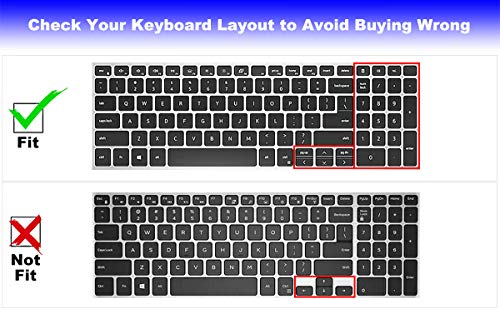 Keyboard Cover for 2021 2020 15.6" Dell Inspiron 15 5000 5501 5502 5505 5508 5584 5593 5593 5598, Dell Inspiron 15 7000 7501 7506 7590 7591 7706, Dell Vostro 15 7590 7591 7500 US Keyboard Skin-GPINK - color: GradualPink
