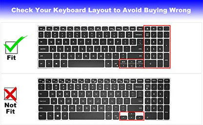 Keyboard Cover for 2021 2020 15.6" Dell Inspiron 15 5000 5501 5502 5505 5508 5584 5593 5593 5598, Dell Inspiron 15 7000 7501 7506 7590 7591 7706, Dell Vostro 15 7590 7591 7500 US Keyboard Skin-GPINK - color: GradualPink
